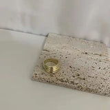 European Style Thick Set Ring with Drop Oil Combination