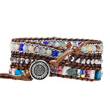 Modernism Mixed Calcite Stone Bracelet Boho Heart Shape Friendship