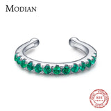 925 Silver Ear Cuff Tourmaline Zirconia Clip Earrings