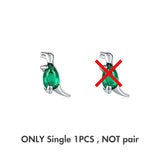 925 Silver Golden Tiny Dinosaur Earrings Studs for Women Kids