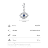 925 Silver Zirconia Eyes Pendant for DIY Jewelry - Women