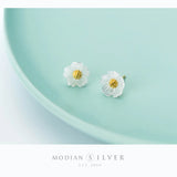 925 Silver Floral Stud Earrings for Women