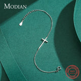 925 Silver Cross Bracelets Chain for Women Girls
