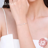 925 Silver Cross Bracelets Chain for Women Girls