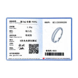 925 Sterling Silver Double Circle Line Clear CZ Finger Ring for Women