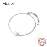 925 Sterling Silver Snowflake Chain Bracelet for Women