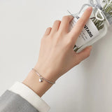 925 Sterling Silver Irregular Lucky Charms Chain Bracelet Beads