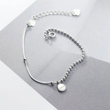 925 Sterling Silver Irregular Lucky Charms Chain Bracelet Beads