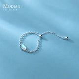 925 Silver Rainbow Crystal Chain Finger Ring Women Wedding Jewelry