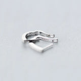 925 Silver Hoop Earrings CZ Fine Jewelry
