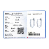 925 Silver Hoop Earrings CZ Fine Jewelry