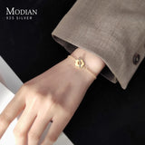 925 Silver Beads Geometric Bracelet for Women