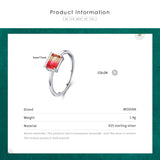 Real 925 Watermelon Tourmaline Finger Ring for Women