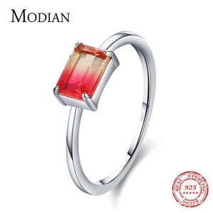 Real 925 Watermelon Tourmaline Finger Ring for Women