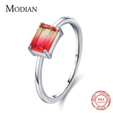 Real 925 Watermelon Tourmaline Finger Ring for Women