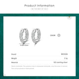 925 Silver Zirconia Hoop Earrings Wedding Jewelry