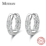 925 Silver Zirconia Hoop Earrings Wedding Jewelry