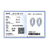 925 Silver Zirconia Hoop Earrings Wedding Jewelry