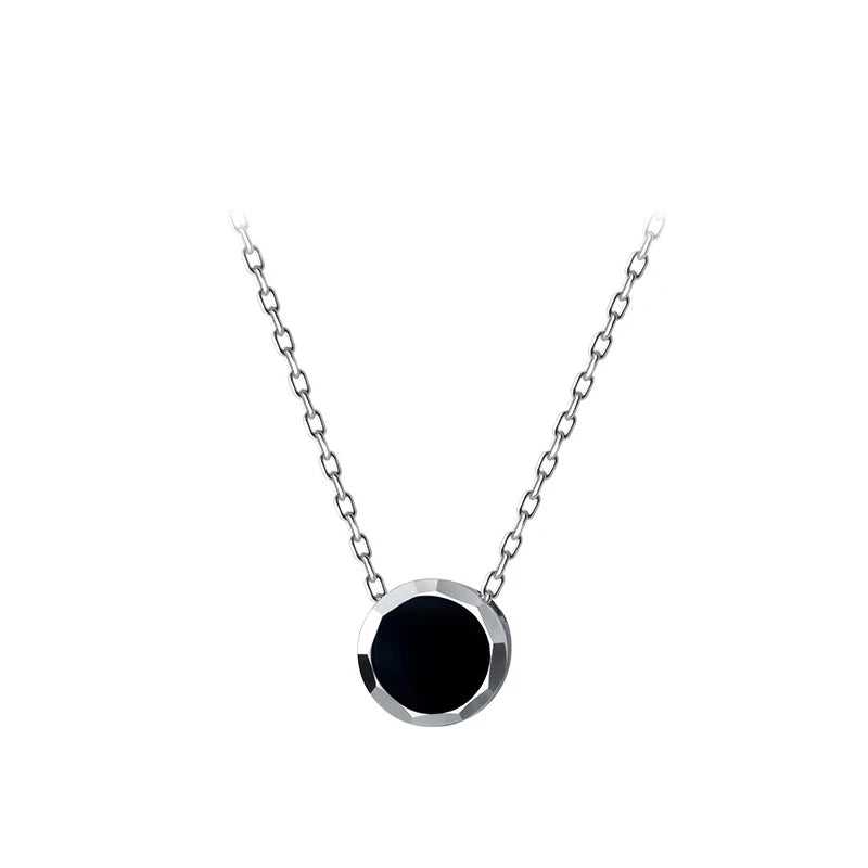 925 Sterling Silver Enamel Rose Pendant Necklace