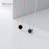 925 Sterling Silver Enamel Rose Pendant Necklace