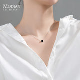 925 Sterling Silver Enamel Rose Pendant Necklace