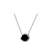925 Sterling Silver Enamel Rose Pendant Necklace