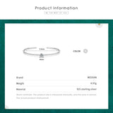 925 Sterling Silver Heart CZ Open Bracelet for Women