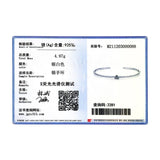 925 Sterling Silver Heart CZ Open Bracelet for Women