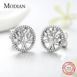 925 Sterling Silver Tree Of Life Stud Earrings For Women