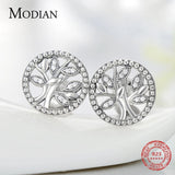 925 Sterling Silver Tree Of Life Stud Earrings For Women
