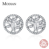 925 Sterling Silver Tree Of Life Stud Earrings For Women