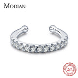 925 Silver Stars Punk Ear Cuff CZ Clip Earrings