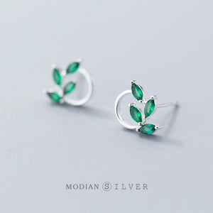 925 Silver CZ Stud Earrings Rhombus Design for Women