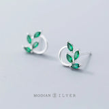 925 Silver CZ Stud Earrings Rhombus Design for Women