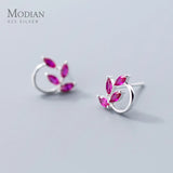 925 Silver CZ Stud Earrings Rhombus Design for Women