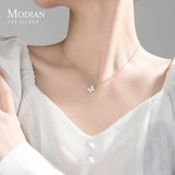 925 Silver Zircon Butterfly Mini Pendant for Women