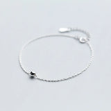 Minimalist Beads Chain Bracelet 925 Silver Jewelry for Women