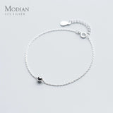 Minimalist Beads Chain Bracelet 925 Silver Jewelry for Women
