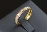 925 Silver Wedding Band Ring w/ 5A Zircon Jewelry