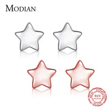 925 Sterling Silver Stars Stud Earrings For Women Dazzling Party Jewelry Bijoux
