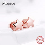 925 Sterling Silver Stars Stud Earrings For Women Dazzling Party Jewelry Bijoux