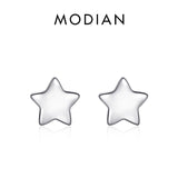 925 Sterling Silver Stars Stud Earrings For Women Dazzling Party Jewelry Bijoux