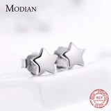 925 Sterling Silver Stars Stud Earrings For Women Dazzling Party Jewelry Bijoux