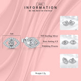 Sterling Silver Clear Eyes Lucky Stud Earrings