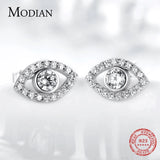 Sterling Silver Clear Eyes Lucky Stud Earrings