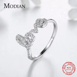 925 Silver Forever Love Ring CZ Crystal Women Anniversary Gift