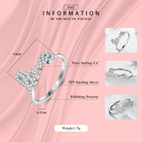 925 Silver Forever Love Ring CZ Crystal Women Anniversary Gift