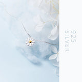 Sun Daisy Flower Charm Necklace Pendant 925 Sterling Silver Jewelry
