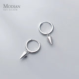 Conical Hoop Earring 925 Sterling Silver Geometric Fine Jewelry Brincos