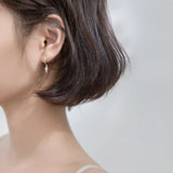 Conical Hoop Earring 925 Sterling Silver Geometric Fine Jewelry Brincos